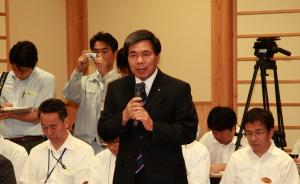 三日月国土交通副大臣の五木村訪問に伴う意見交換