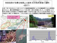 砂防えん堤が効果を表した写真（蛭石川）