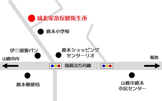 城北家保への案内図