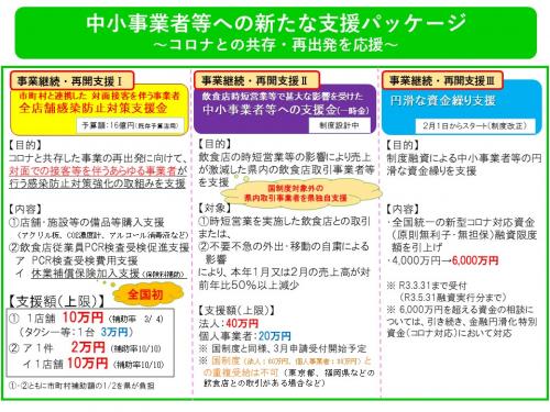 新たな支援パッケージ