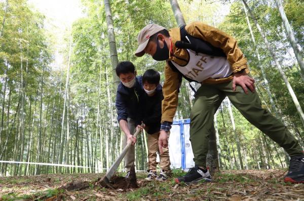 タケノコ堀りの写真