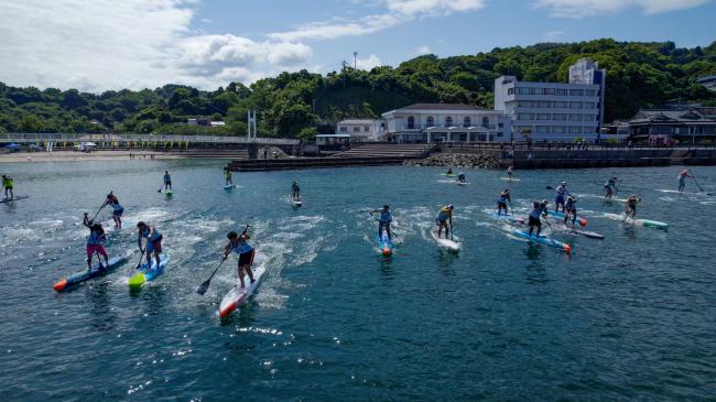 2022年5月に開催された地元イベントMINAMATA SUP BAYの様子