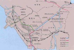 有明工業用水道事業全体図です。