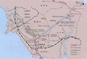 有明工業用水道事業全体図です。