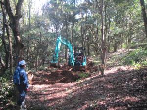 森林作業道作設オペレーター研修の状況