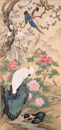 杉谷雪樵《花鳥図》明治時代中期(19世紀) 永青文庫蔵