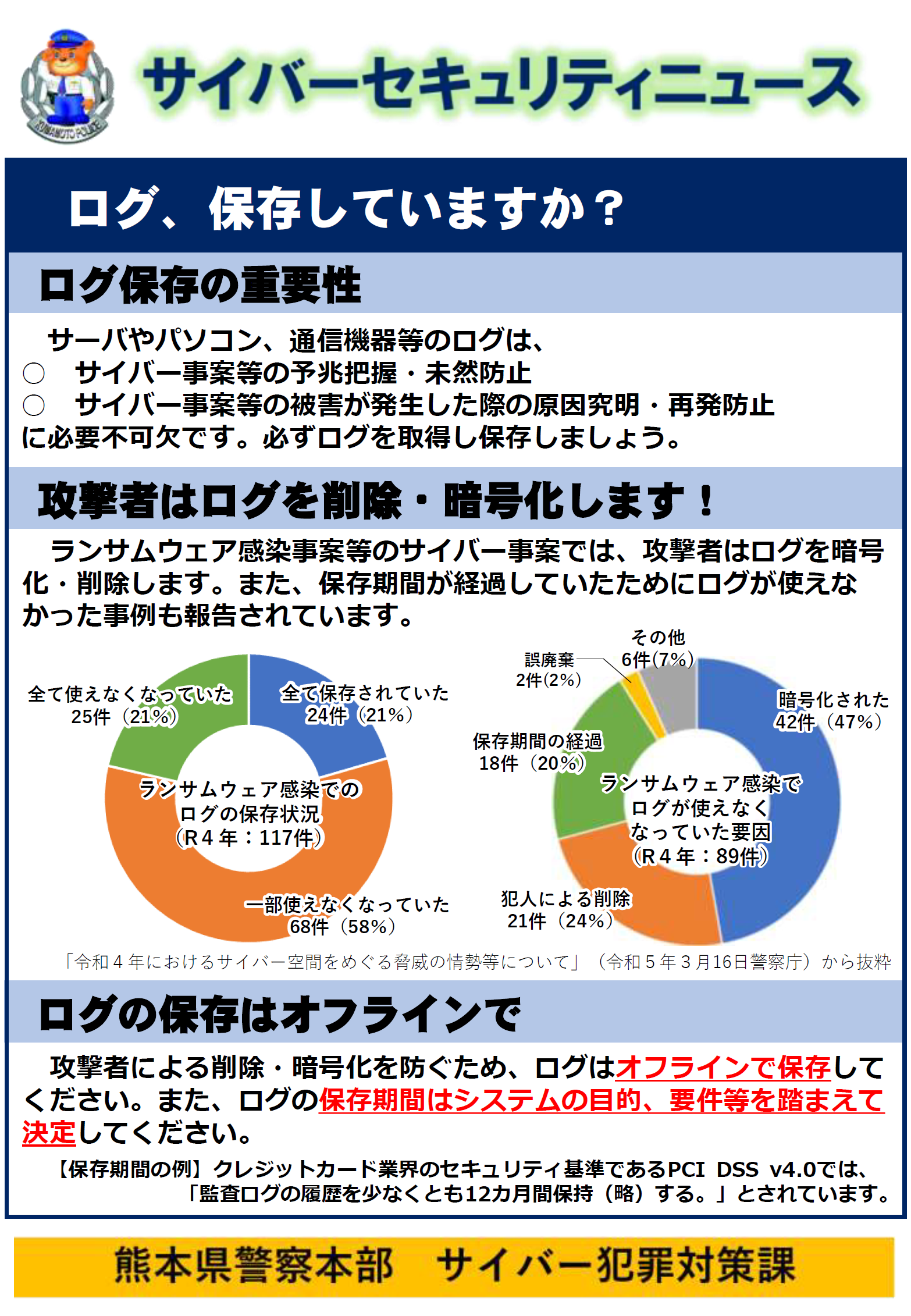 ログ保存の重要性について