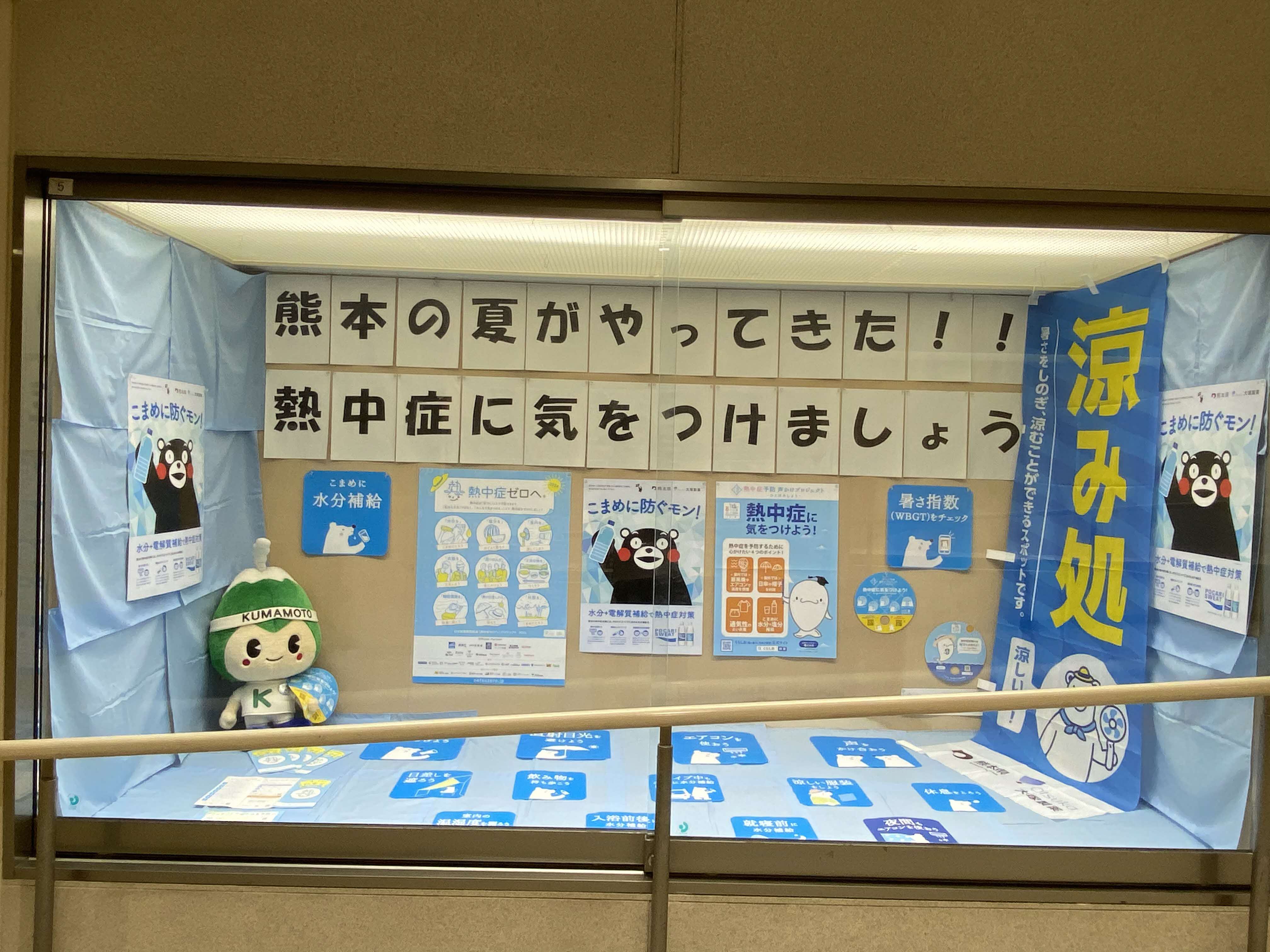 熊本県庁地下通路での展示