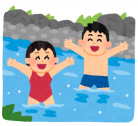 川遊び