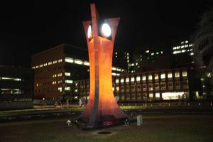 熊本大学病院ライトアップの様子