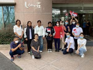 技能実習生の配属（写真）