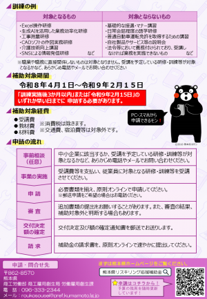 チラシ裏面