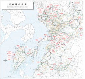 県内採石場位置図