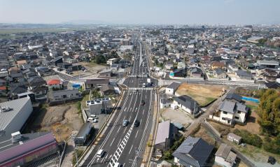 開通直後のドローン写真