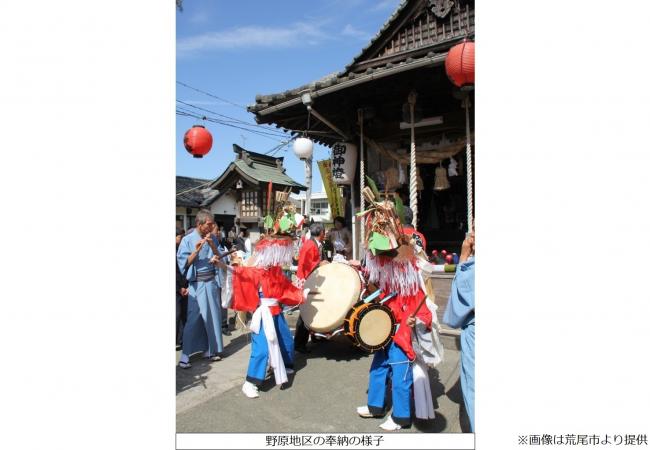 野原八幡宮風流の様子(野原地区)