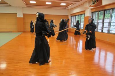 剣道の訓練の様子。