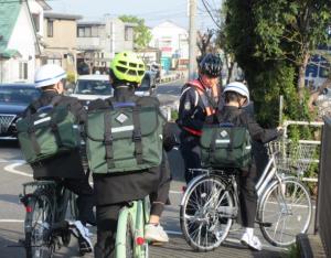 自転車指導時の写真