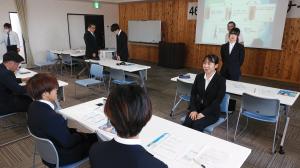 面接の練習