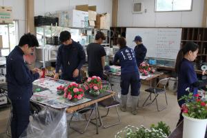フラワー装飾特訓中3