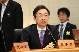 全国知事会議会場　全国知事会議　木村知事発言の様子
