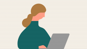 パソコンを操作している人のイラスト